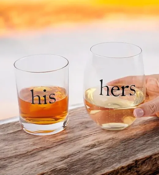 His & Hers Boxed Glass Set